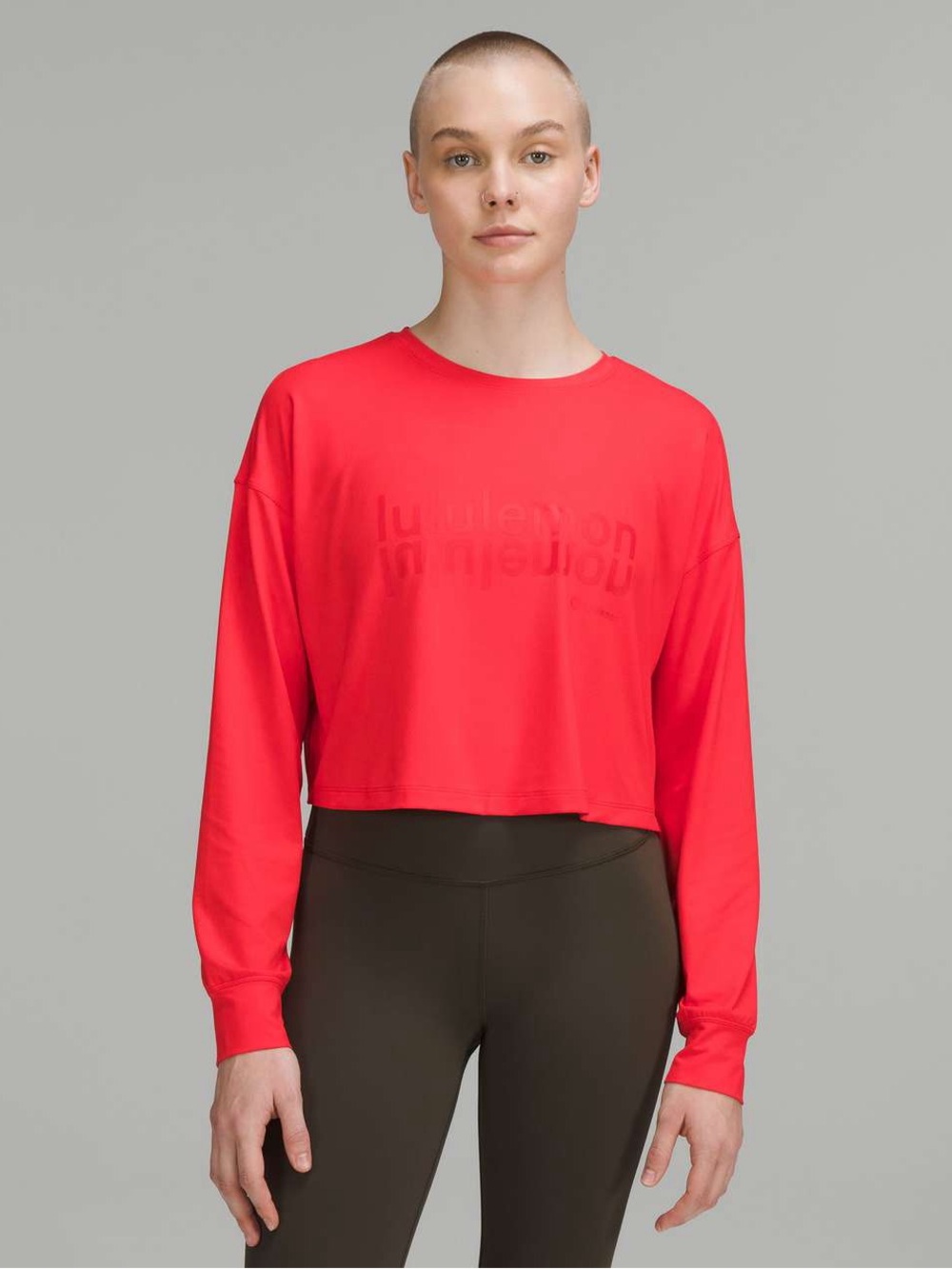 Lululemon Muscle Love Long Sleeve Shirt *Motif Love Red